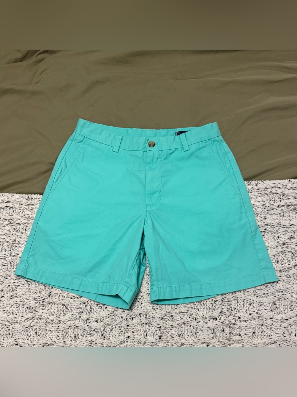 Vineyard Vines Men's 30 Flat Front Casual Shorts in Turquoise Teal Breaker Short